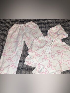 LOVE SHACK FANCY Sweatpants Cropped Hoodie SET Pastry Pink BNWT! Small